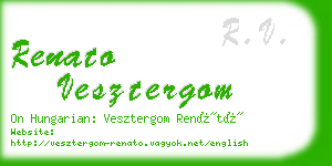 renato vesztergom business card